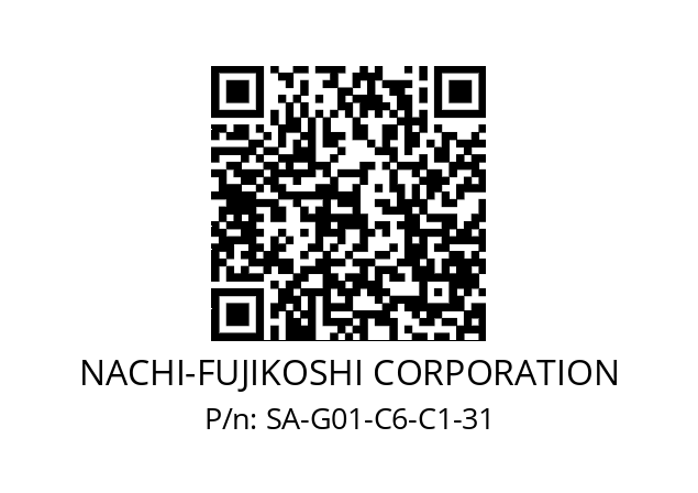   NACHI-FUJIKOSHI CORPORATION SA-G01-C6-C1-31