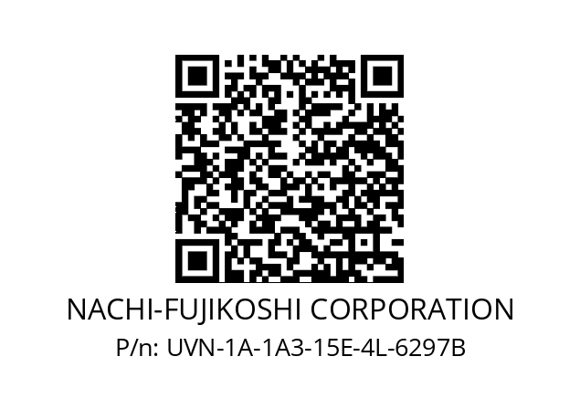   NACHI-FUJIKOSHI CORPORATION UVN-1A-1A3-15E-4L-6297B