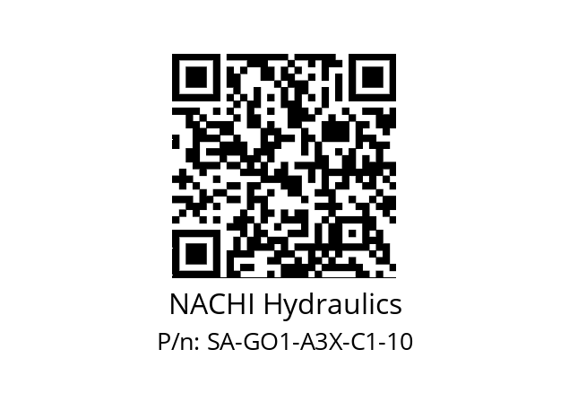   NACHI Hydraulics SA-GO1-A3X-C1-10