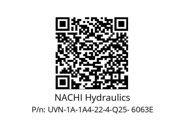   NACHI Hydraulics UVN-1A-1A4-22-4-Q25- 6063E