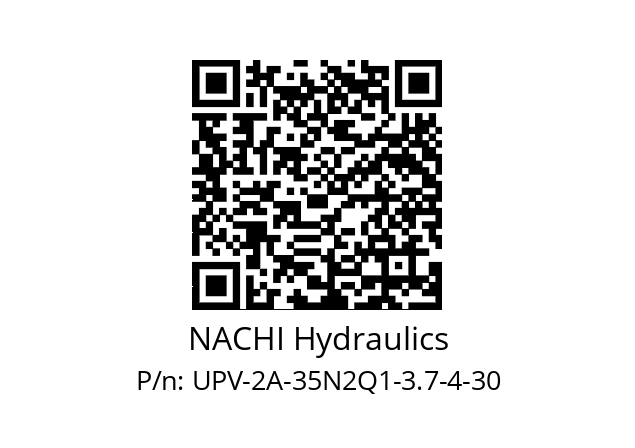   NACHI Hydraulics UPV-2A-35N2Q1-3.7-4-30