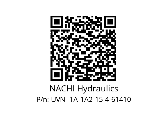   NACHI Hydraulics UVN -1A-1A2-15-4-61410