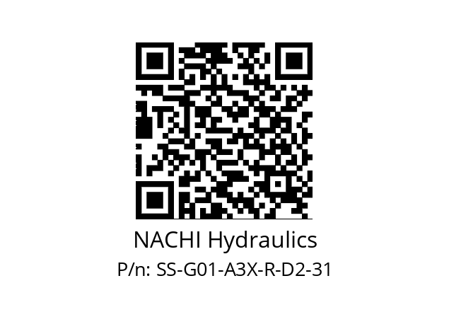   NACHI Hydraulics SS-G01-A3X-R-D2-31