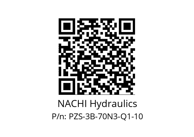   NACHI Hydraulics PZS-3B-70N3-Q1-10