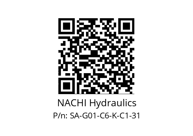   NACHI Hydraulics SA-G01-C6-K-C1-31