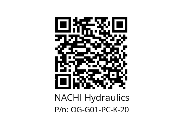   NACHI Hydraulics OG-G01-PC-K-20