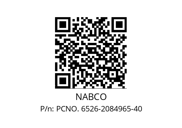   NABCO PCNO. 6526-2084965-40