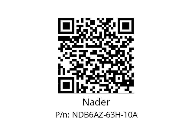   Nader NDB6AZ-63H-10A