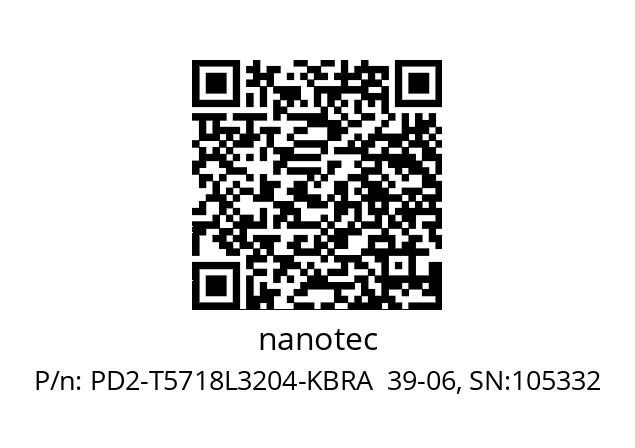   nanotec PD2-T5718L3204-KBRA  39-06, SN:105332