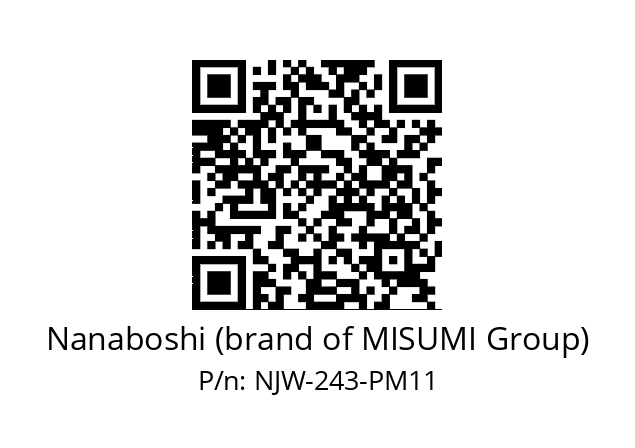   Nanaboshi (brand of MISUMI Group) NJW-243-PM11