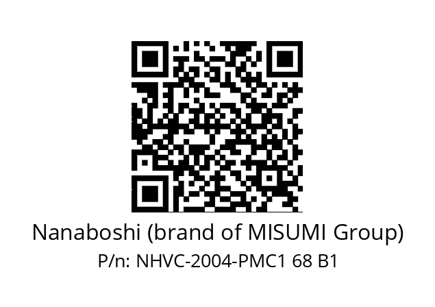   Nanaboshi (brand of MISUMI Group) NHVC-2004-PMC1 68 B1