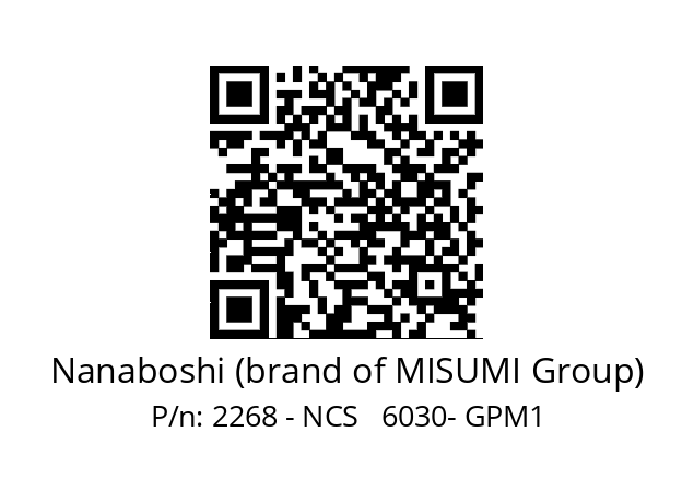   Nanaboshi (brand of MISUMI Group) 2268 - NCS   6030- GPM1