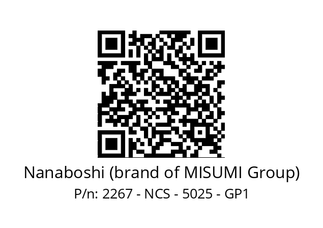   Nanaboshi (brand of MISUMI Group) 2267 - NCS - 5025 - GP1