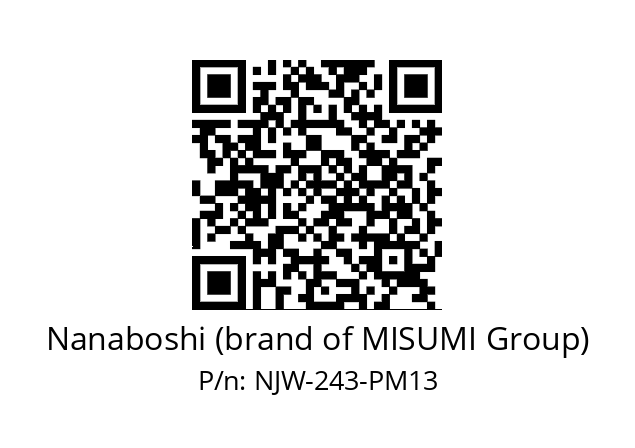   Nanaboshi (brand of MISUMI Group) NJW-243-PM13