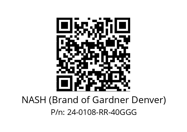   NASH (Brand of Gardner Denver) 24-0108-RR-40GGG