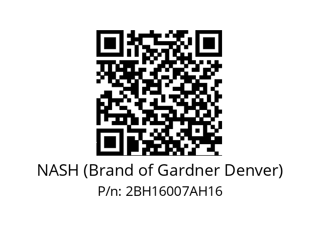   NASH (Brand of Gardner Denver) 2BH16007AH16