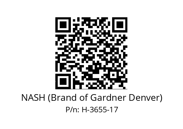   NASH (Brand of Gardner Denver) H-3655-17