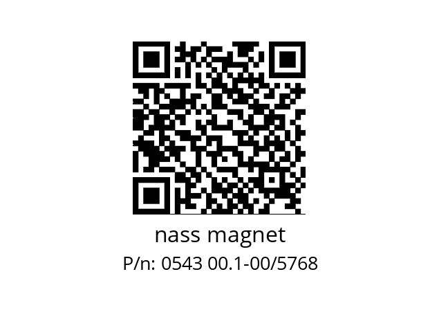   nass magnet 0543 00.1-00/5768