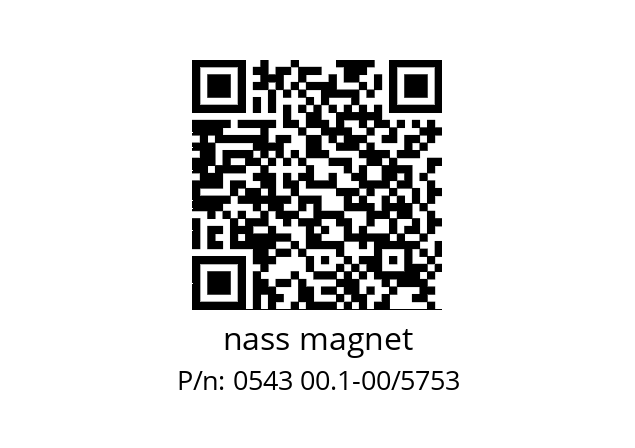   nass magnet 0543 00.1-00/5753