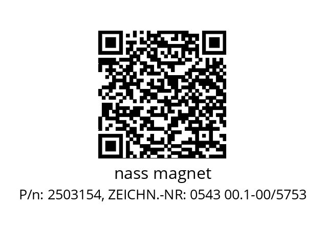   nass magnet 2503154, ZEICHN.-NR: 0543 00.1-00/5753