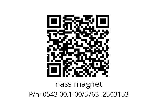   nass magnet 0543 00.1-00/5763  2503153