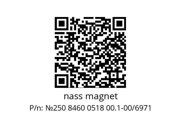   nass magnet №250 8460 0518 00.1-00/6971