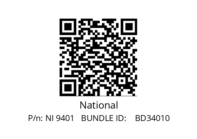   National NI 9401   BUNDLE ID:    BD34010