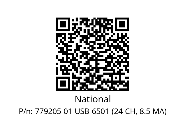   National 779205-01 USB-6501 (24-CH, 8.5 MA)