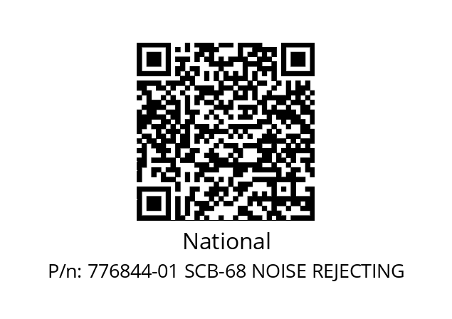   National 776844-01 SCB-68 NOISE REJECTING