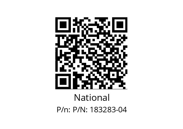   National P/N: 183283-04