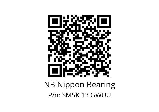   NB Nippon Bearing SMSK 13 GWUU