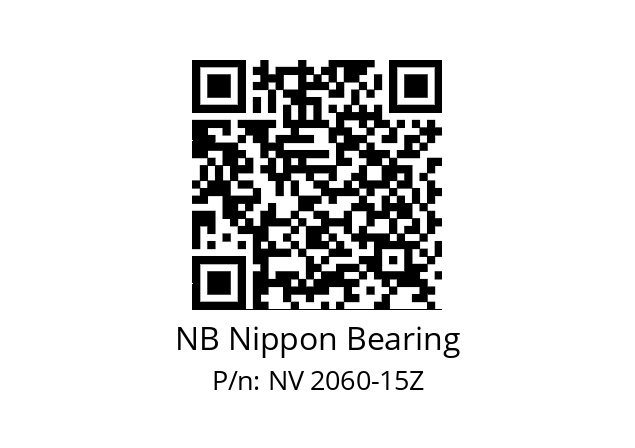   NB Nippon Bearing NV 2060-15Z