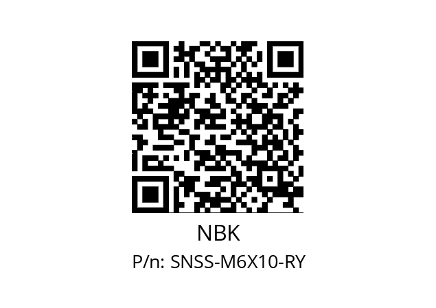   NBK SNSS-M6X10-RY