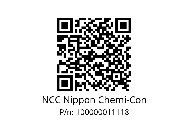   NCC Nippon Chemi-Con 100000011118