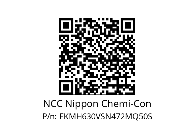   NCC Nippon Chemi-Con EKMH630VSN472MQ50S