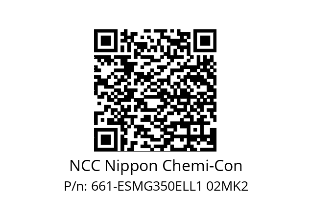   NCC Nippon Chemi-Con 661-ESMG350ELL1 02MK2