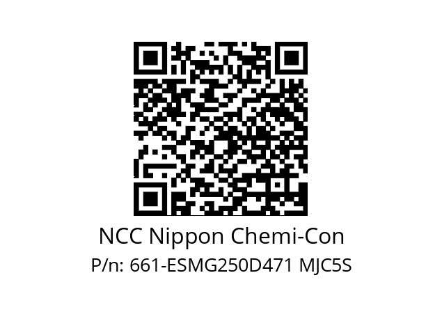   NCC Nippon Chemi-Con 661-ESMG250D471 MJC5S