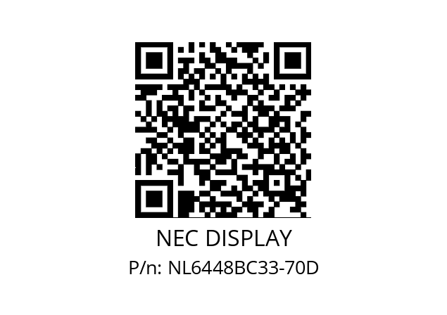   NEC DISPLAY NL6448BC33-70D