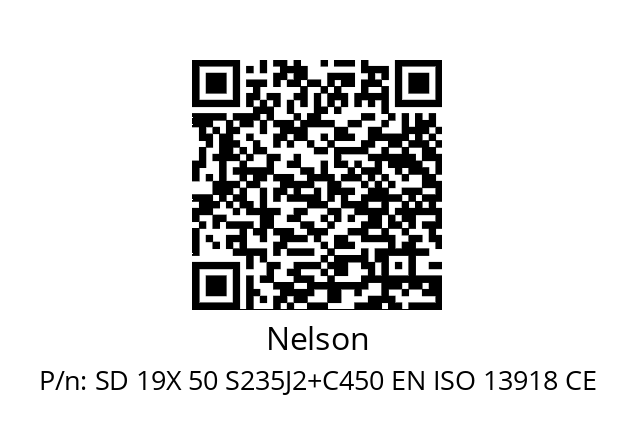   Nelson SD 19X 50 S235J2+C450 EN ISO 13918 CE