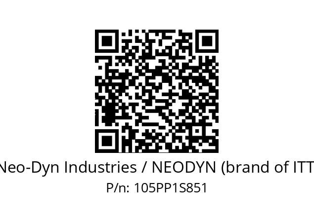   Neo-Dyn Industries / NEODYN (brand of ITT) 105PP1S851