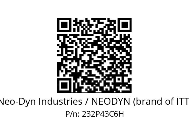   Neo-Dyn Industries / NEODYN (brand of ITT) 232P43C6H