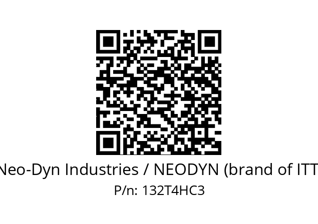   Neo-Dyn Industries / NEODYN (brand of ITT) 132T4HC3