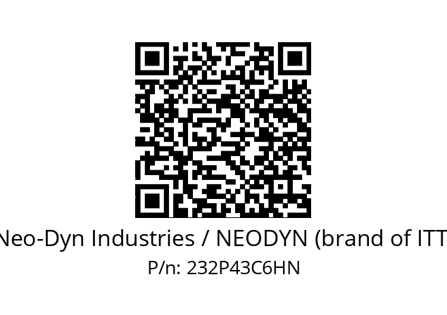   Neo-Dyn Industries / NEODYN (brand of ITT) 232P43C6HN