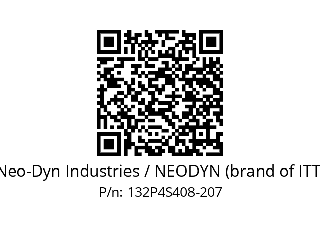   Neo-Dyn Industries / NEODYN (brand of ITT) 132P4S408-207