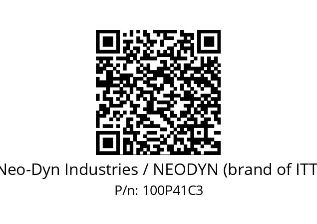   Neo-Dyn Industries / NEODYN (brand of ITT) 100P41C3