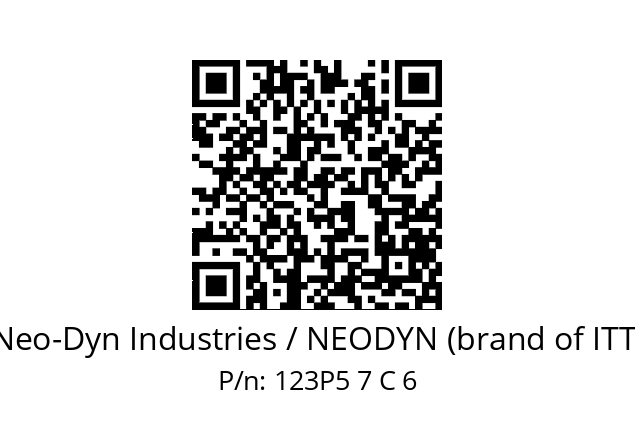   Neo-Dyn Industries / NEODYN (brand of ITT) 123P5 7 C 6