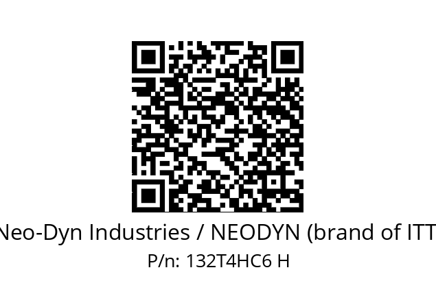   Neo-Dyn Industries / NEODYN (brand of ITT) 132T4HC6 H