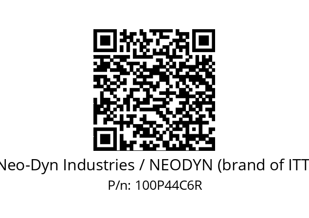   Neo-Dyn Industries / NEODYN (brand of ITT) 100P44C6R