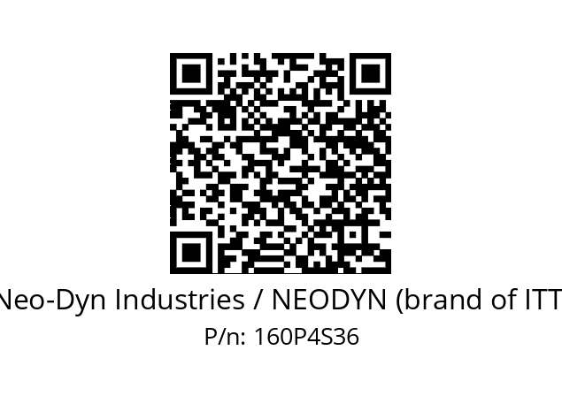   Neo-Dyn Industries / NEODYN (brand of ITT) 160P4S36