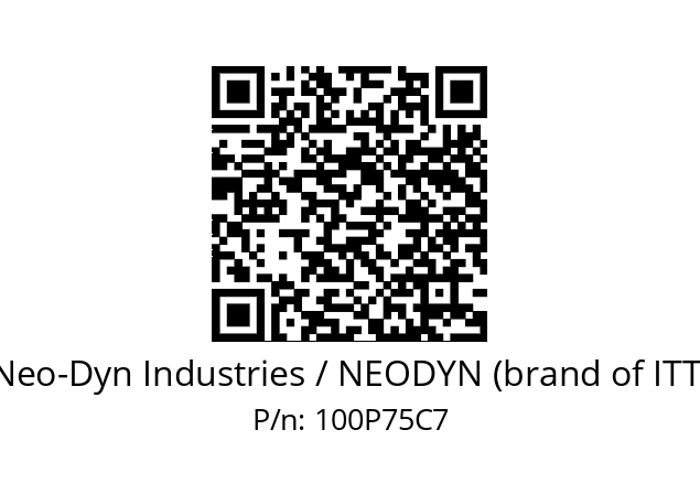   Neo-Dyn Industries / NEODYN (brand of ITT) 100P75C7